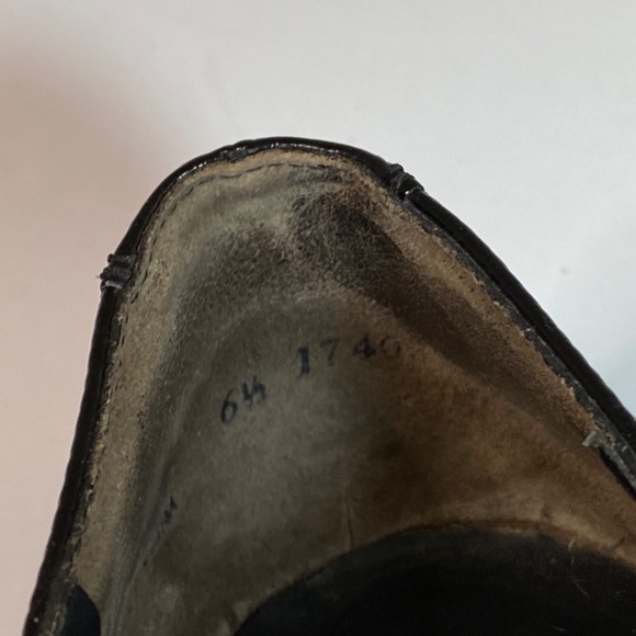 Paul Green 6.5UK 9US Black Textured Patent Leather Studded Fringe Wingtip Oxford - Picture 8 of 10